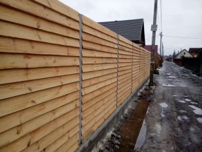 Деревянный забор елочка 150 метров фото в Пересвете