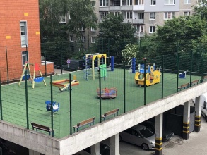 Забор на детскую площадку 55 метров фото под ключ